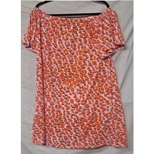 2x$18 West Loop Size Large Multicolor Coral Off the Shoulder Sun Dress